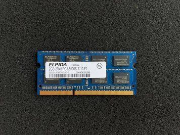 Модуль пам'яті Elpida 2GB 2Rx8 PC3-8500S-7-10-F1 (EBJ21UE8BDS0-AE-F) Б/В 301192021 фото