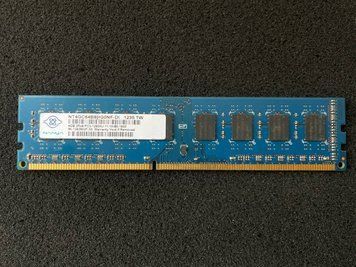 Модуль пам'яті Nanya 4GB 2Rx8 PC3-12800U-11-10-B0 1600 (NT4GC64B8HG0NF-DI) Б/В 45_2838747 фото