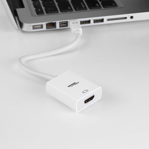 Видео переходник (адаптер) Amazon Basics Mini DisplayPort to HDMI Adapter, White 13_1215 фото